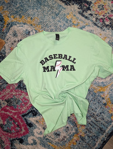 Size Medium, Unisex, Baseball Mama on Mint!