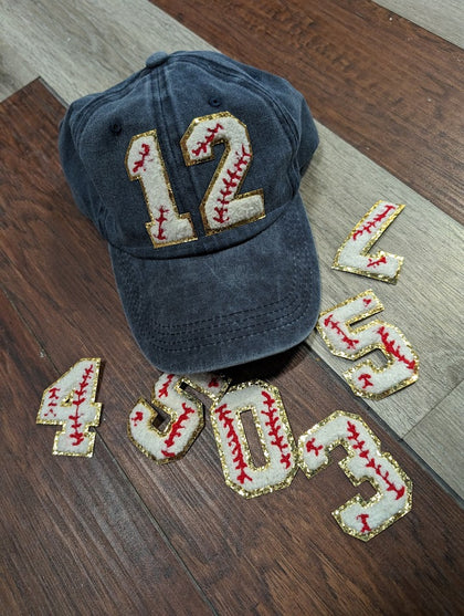 Baseball number patch hat