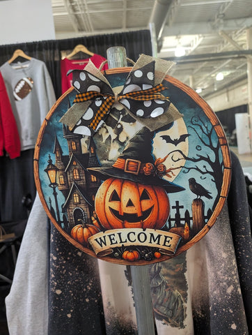 Door Hanger-14 inches- Welcome Halloween