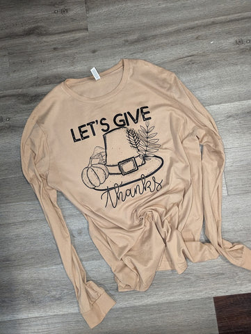Let's Give Thanks Screen Print- Adult sized (About 10-11 inches)