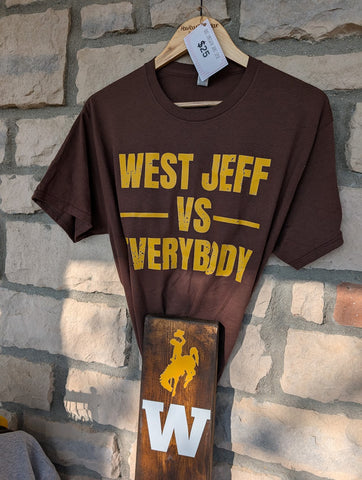 Size Medium, Unisex, Short Sleeve, Brown WJ vs Ev