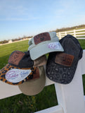 Hometown Proud hat- Pony tail cap in black leopard