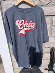 Retro Ohio Short Sleeve Tees and Crewneck Sweatshirts in Dark Heather Charcoal