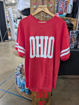 Xlarge-Football Striped Tee-Unisex- OHIO