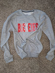 Large, Unisex, Crewneck Sweatshirt Stitched Printed Buckeyes