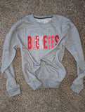 Large, Unisex, Crewneck Sweatshirt Stitched Printed Buckeyes