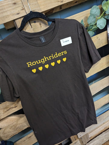 Size Small, Roughrider heart, short sleeve