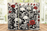 Skulls and Roses Sublimation Tumbler Wrap (2 sizes)