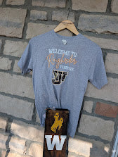 Size Small, Unisex, Short Sleeve, Grey West Jefferson and Bow