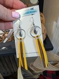earrings in brown and gold, inspired by West Jefferson Roughriders