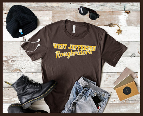 West Jefferson Roughriders SCHOOL SPIRIT Tee shirt, Crewneck, Long Sleeve, or Hoodie- unisex sized