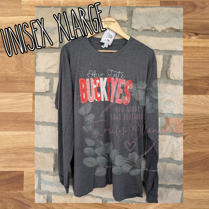 XLarge-Unisex-Long Sleeve- Printed/stitched buckeyes