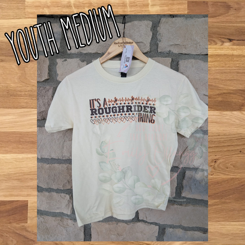 Size Youth Medium, Short Sleeve, Off White it's a RR thing