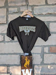 Size Youth xlarge, Short Sleeve, Brown Gold Roughrider bow underneath Smaller decal