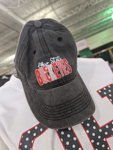 Printed Stitched Ohio Baseball cap!