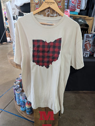 Xlarge-Short Sleeve-Unisex-Buffalo Plaid Ohio