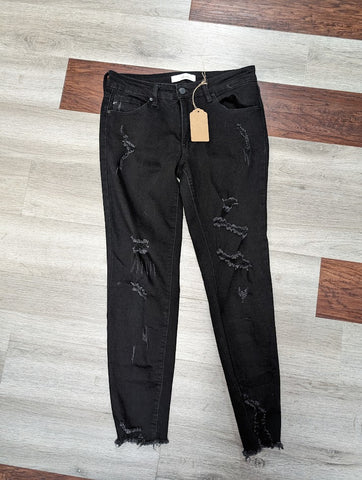 Kancan, Distressed Mid rise Jeans- Size 9