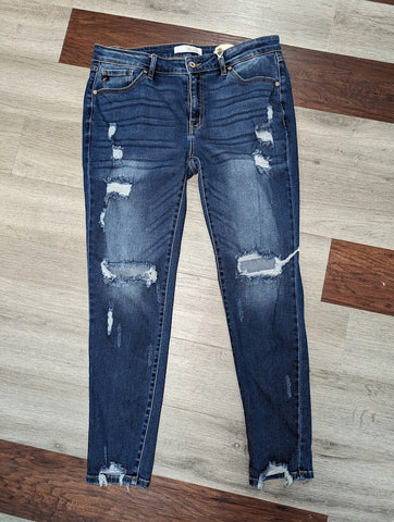 Mid Rise Super Skinny Kan Can Jean, size 15