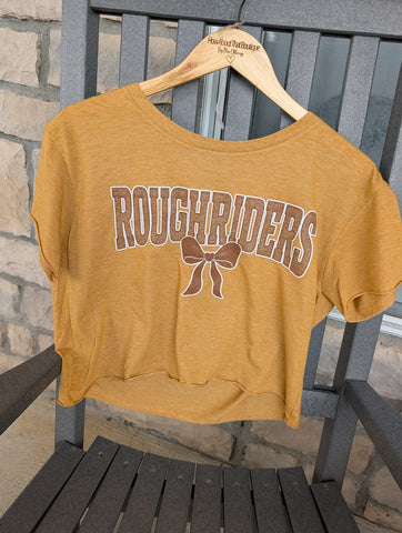 Size Large, Unisex sized, short sleeve Roughriders cropped top