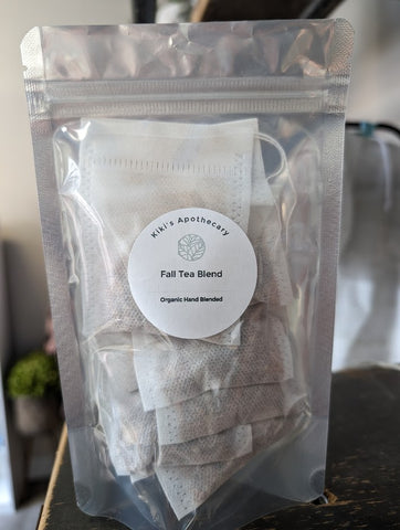 Natural Tea bags that contains tea fused with Organic Fuji Apples, Cinnamon, Anise, Clove