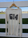 3x, 614 shirt, Tan/cream, long sleeve