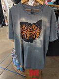 Xlarge-Bleached Tee- Short Sleeve Tiger Ohio
